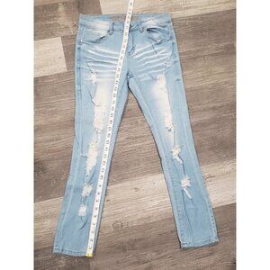 VIP Jeans Distressed Light Washed Blue Jeans | Size 5 / 6